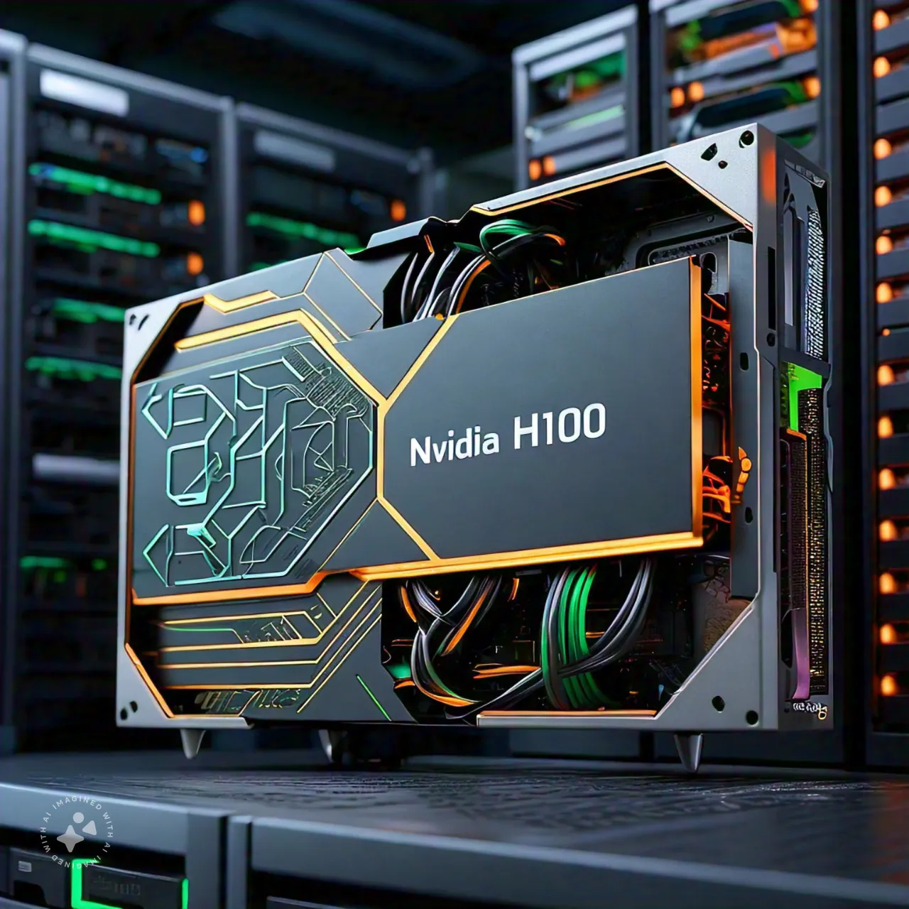 AI server with NVIDIA H100 GPUs